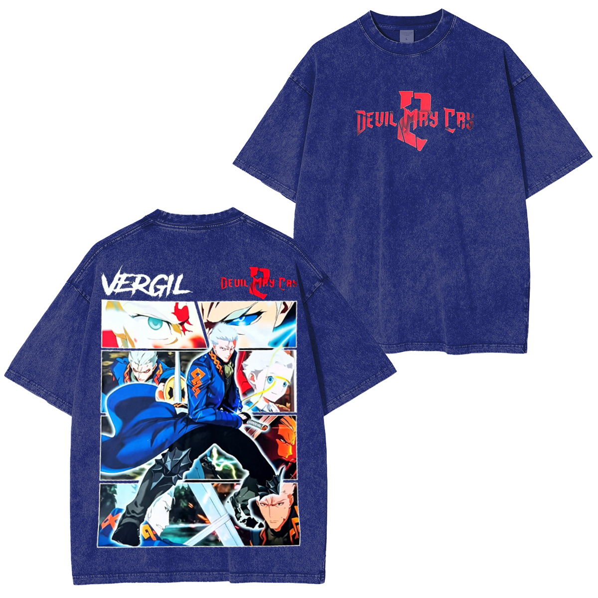 Devil May Cry Vergil Washed T-shirt/Crewneck/Hoodie
