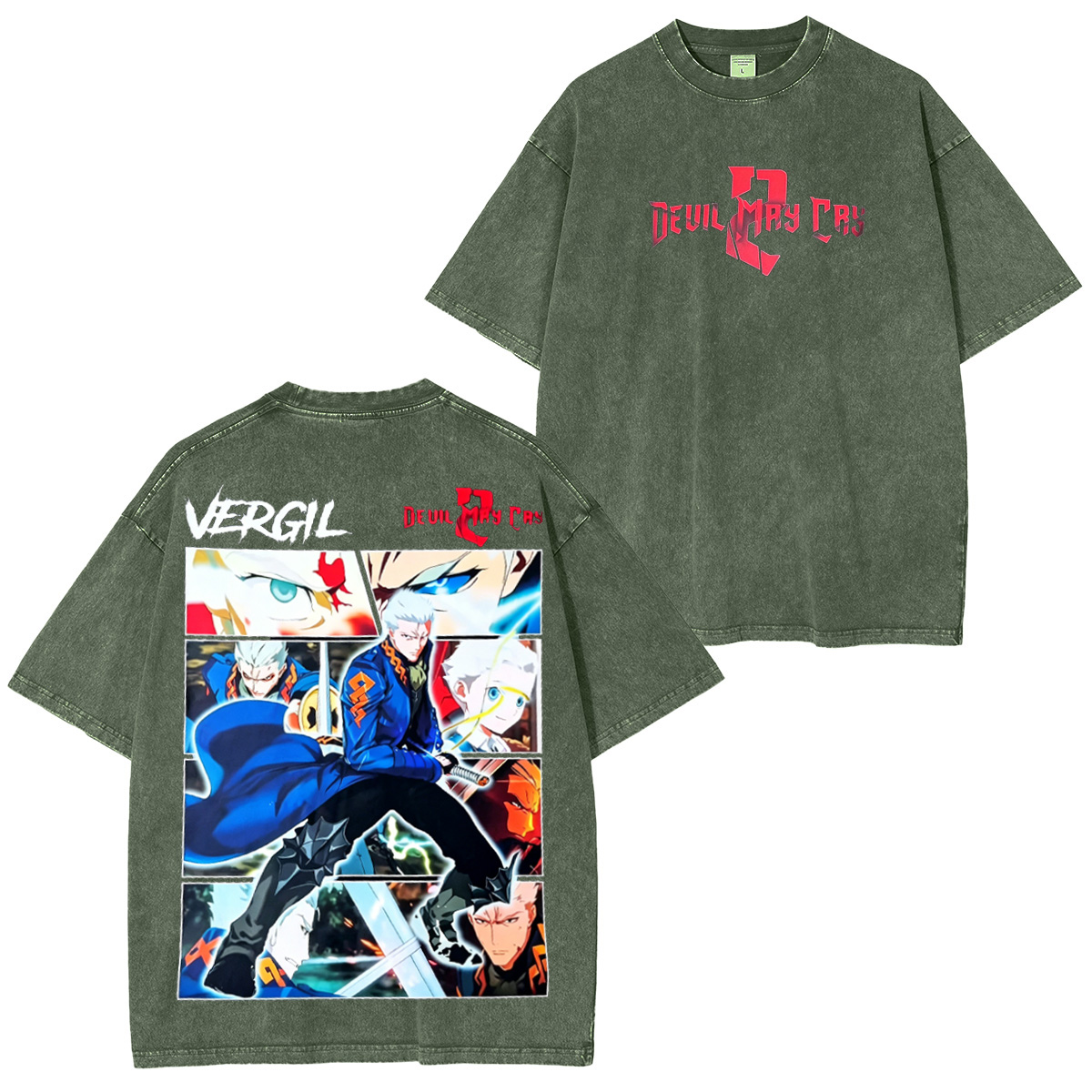 Devil May Cry Vergil Washed T-shirt/Crewneck/Hoodie