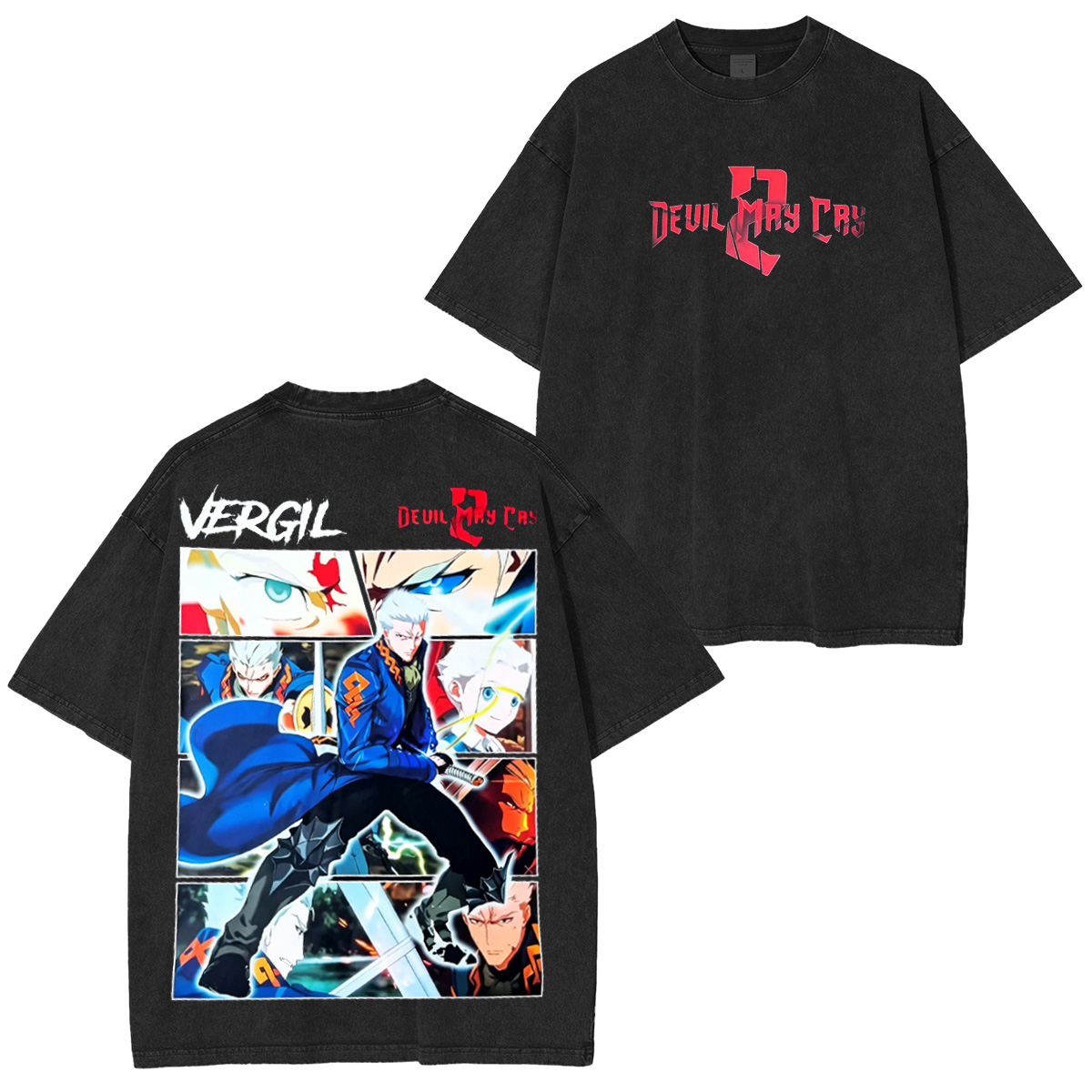 Devil May Cry Vergil Washed T-shirt/Crewneck/Hoodie