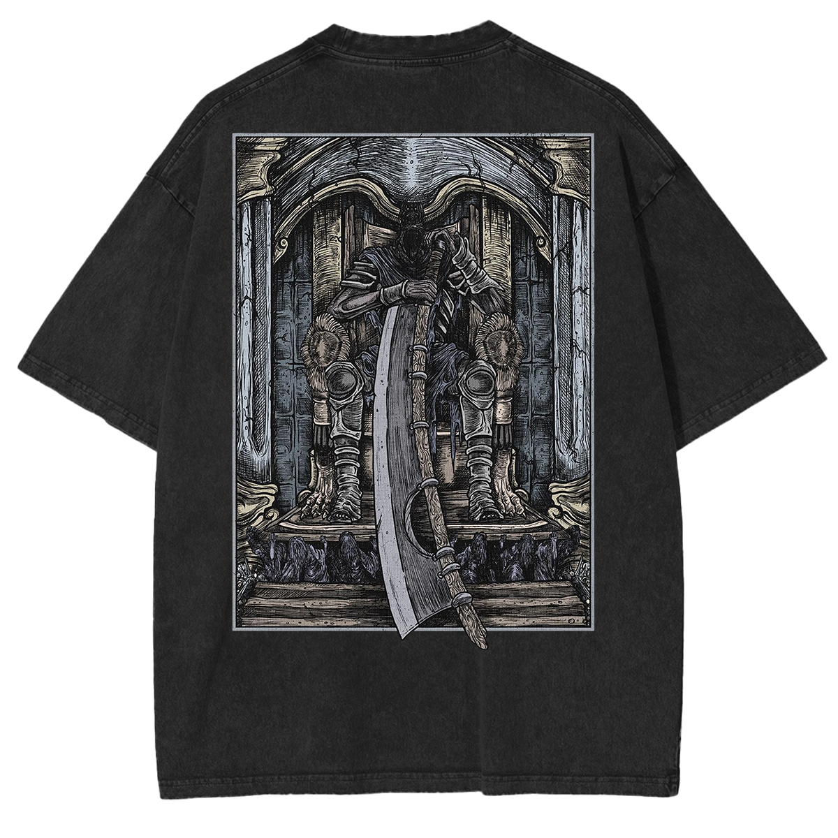 Dark Souls Yhorm The giant Grim Unisex Washed T-Shirt