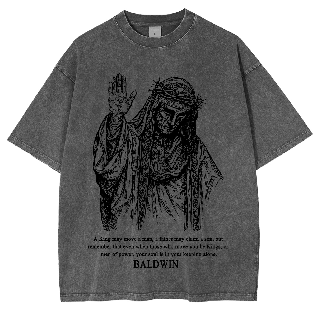 Baldwin IV never gave in to illness King of Jerusalem Washed Unisex T-Shirt