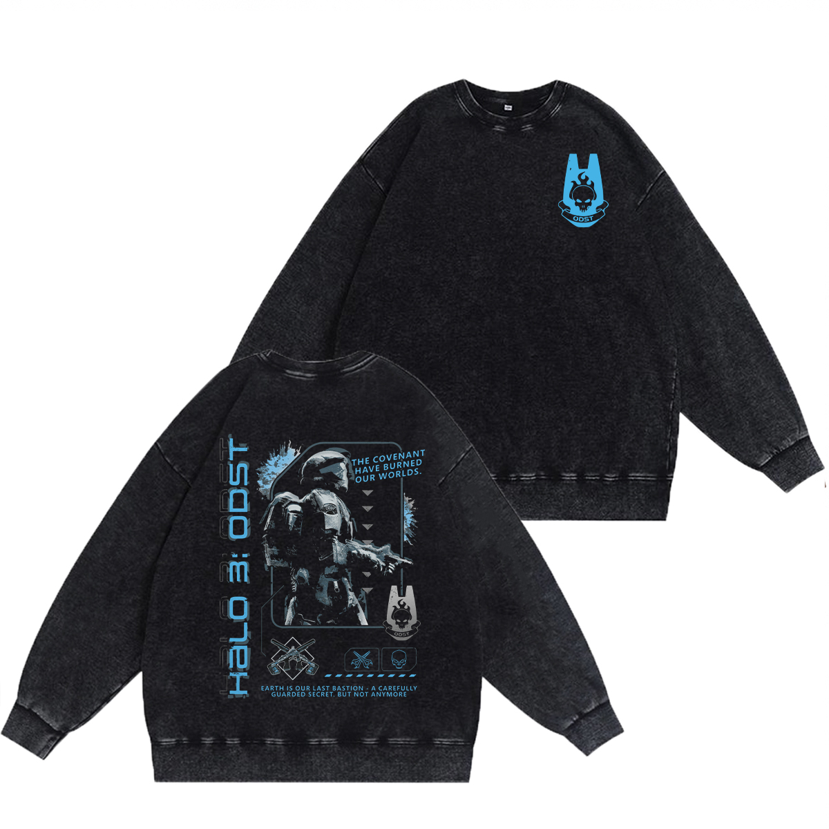 The Rockie Halo 3: ODST game 2 Unisex Washed Crewneck Sweatshirt