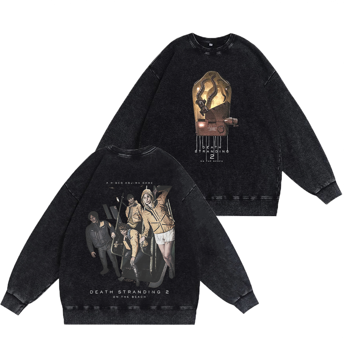 Death Stranding 2 Unisex Washed Crewneck Sweatshirt