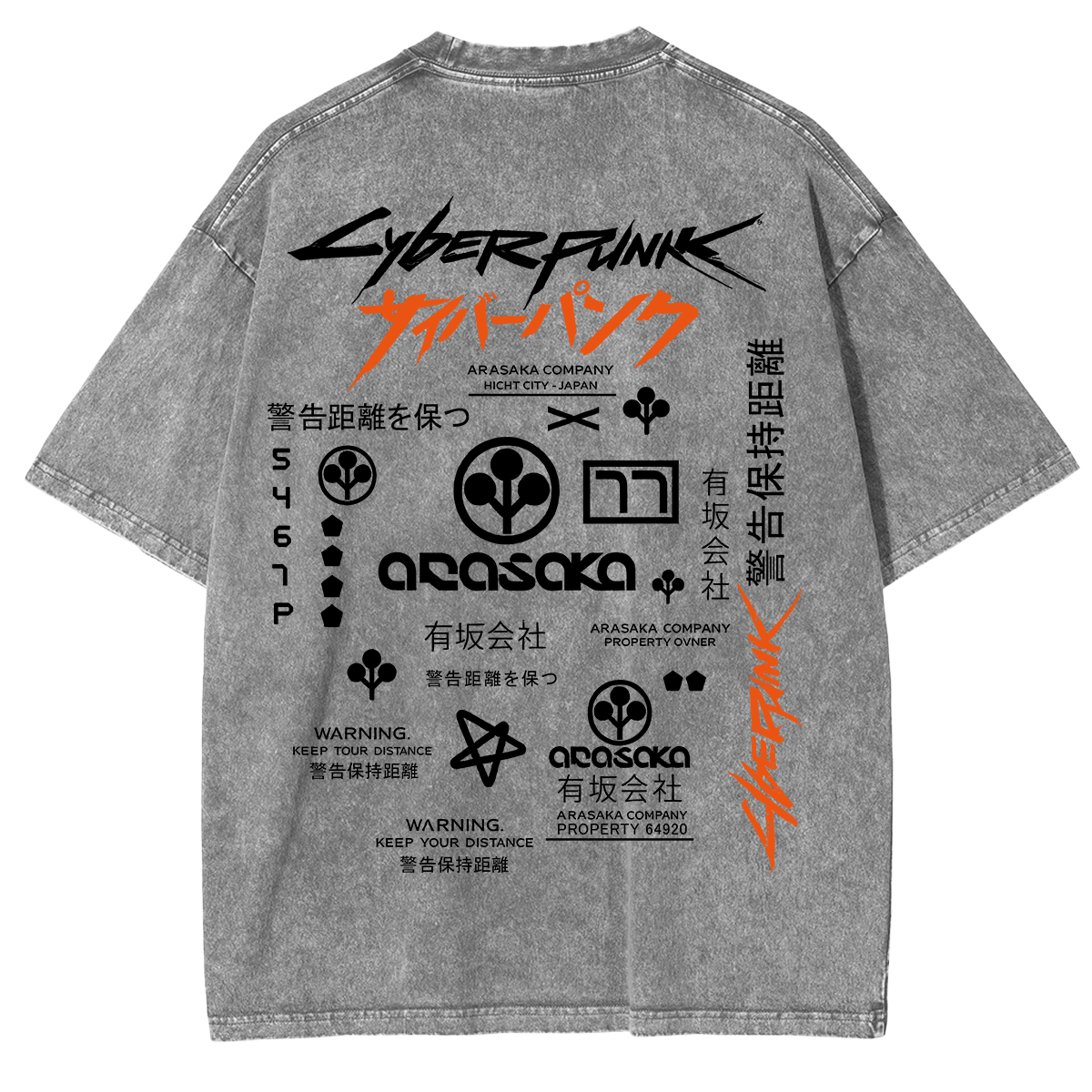 Cyberpunk Arasaka Vintage Unisex Washed T-Shirt
