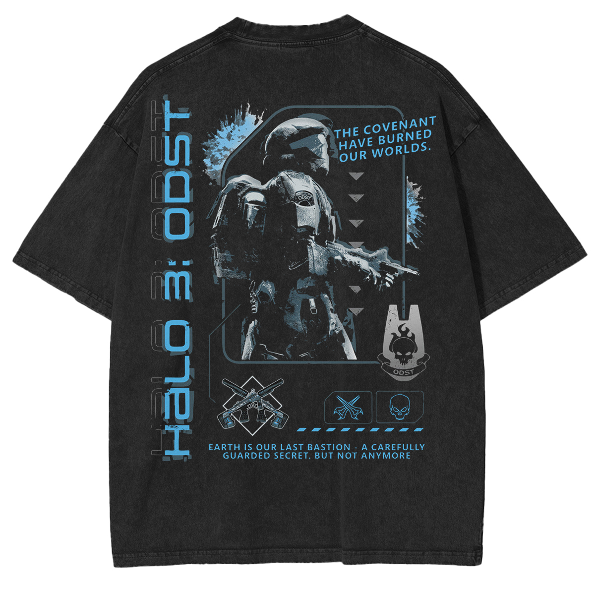 The Rockie Halo 3: ODST game 2 Sides Unisex Wahsed T-Shirt