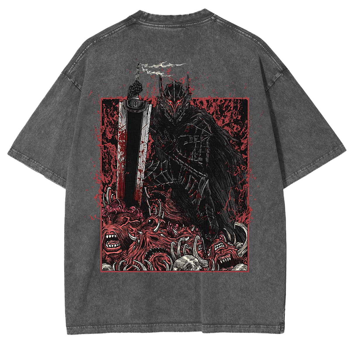 Guts Cursed Armor Grim Unisex Washed T-Shirt