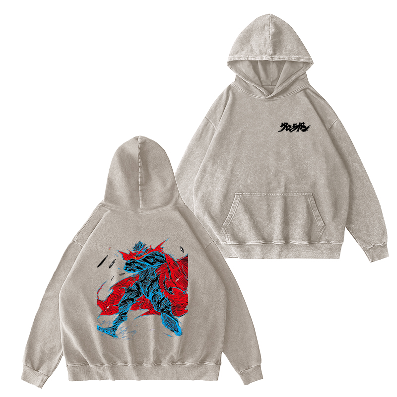 Gurren Lagann Unisex Washed Hoodie
