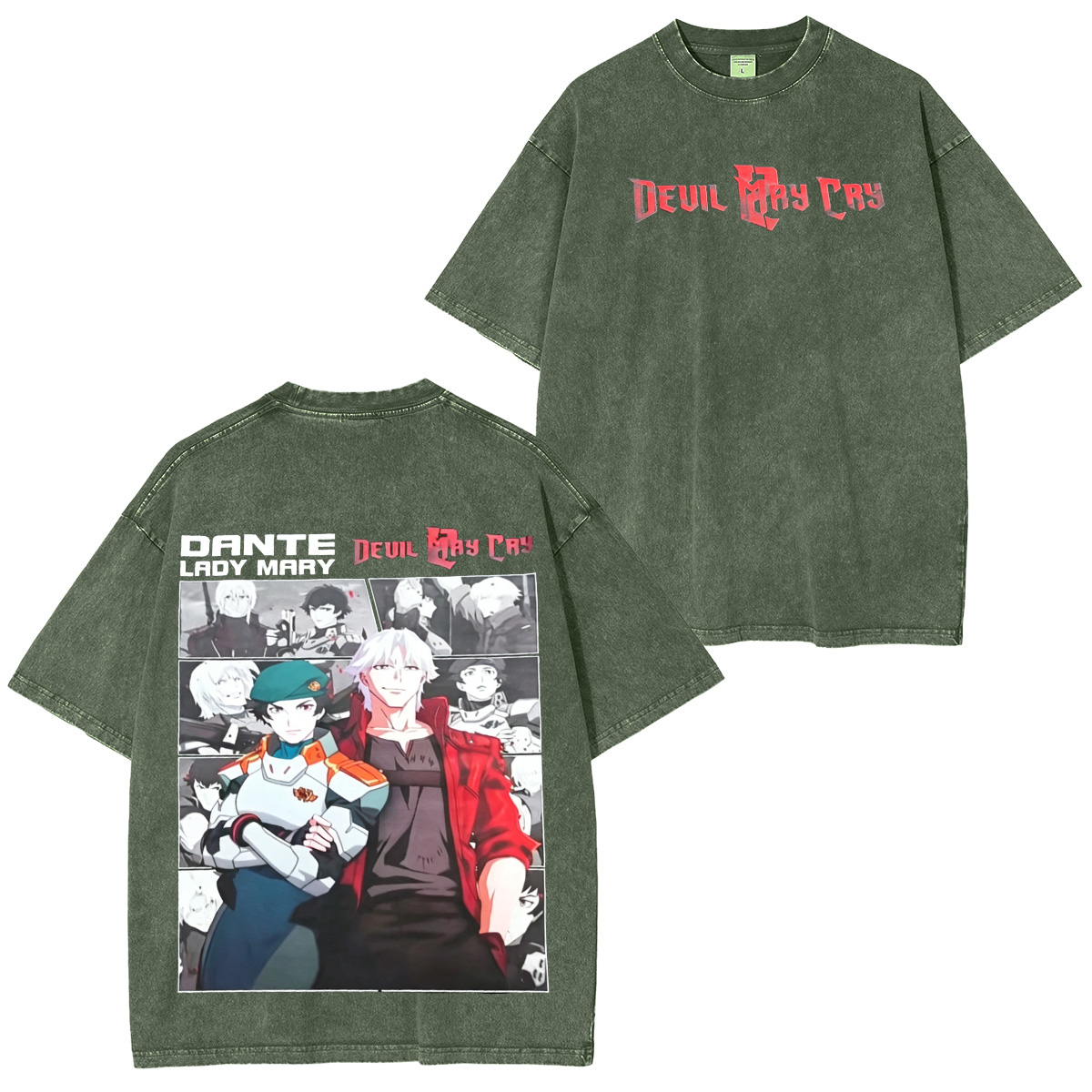 Dante and Lady on Devil May Cry 2 Washed T-shirt/Crewneck/Hoodie