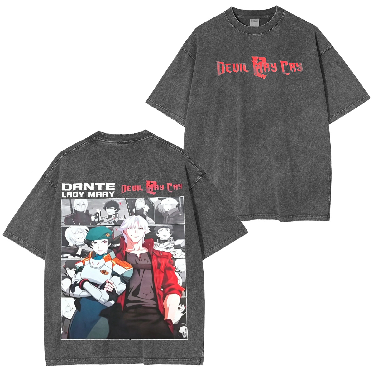 Dante and Lady on Devil May Cry 2 Washed T-shirt/Crewneck/Hoodie