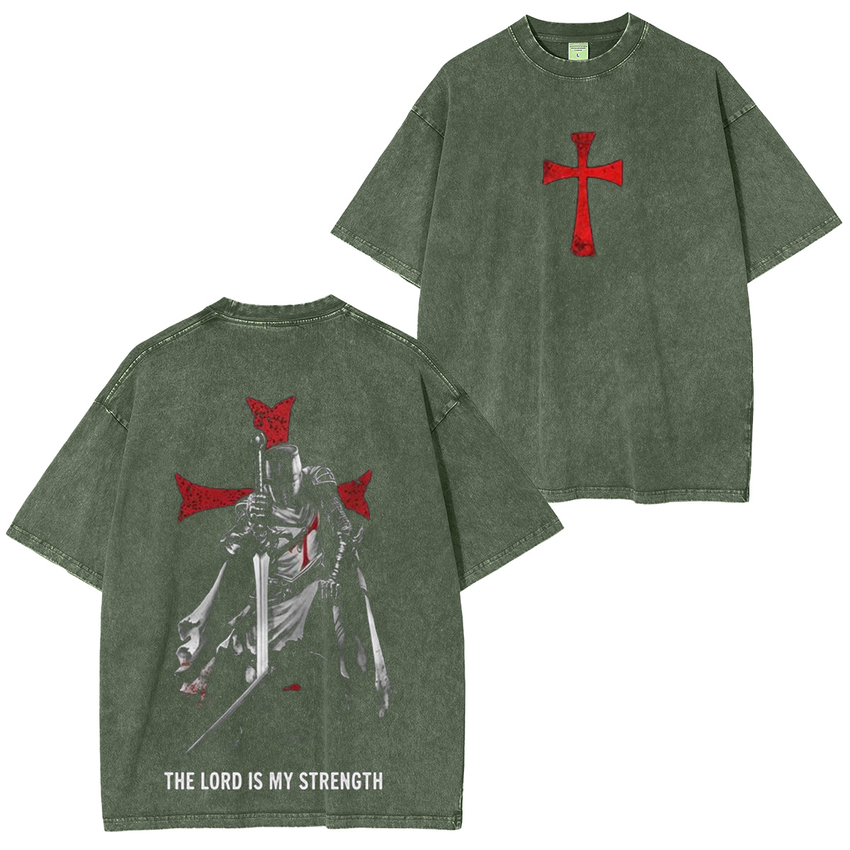 Templar Knight Tees Deus Vault Knight Templar Cross Unisex Washed T-shirt/Crewneck/Hoodie