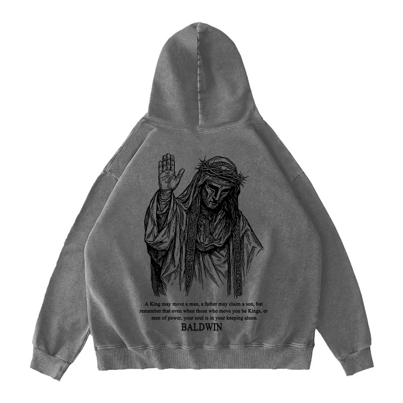 Baldwin IV never gave in to illness King of Jerusalem Vintage Washed Hoodie
