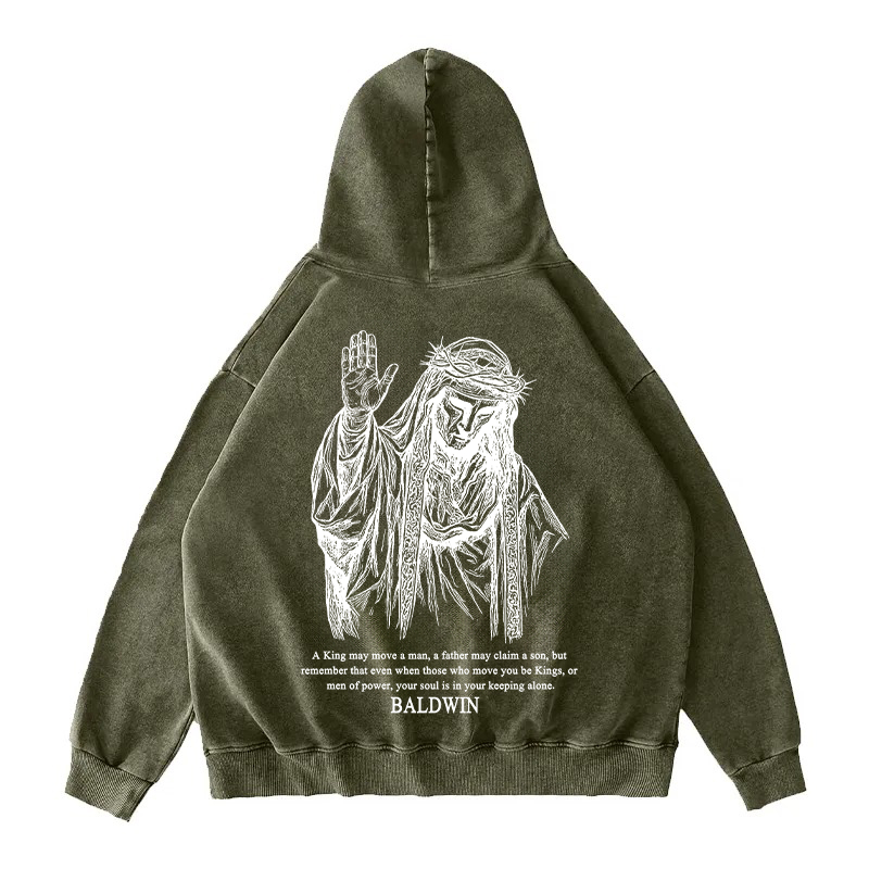 Baldwin IV never gave in to illness King of Jerusalem Vintage Washed Hoodie