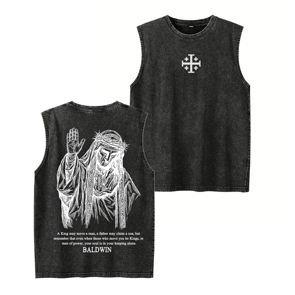 Baldwin IV never gave in to illness King of Jerusalem Unisex Washed Tank Top