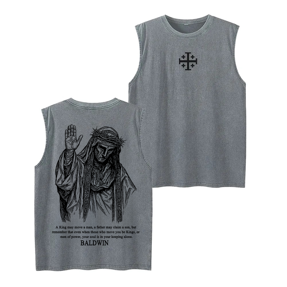 Baldwin IV never gave in to illness King of Jerusalem Unisex Washed Tank Top