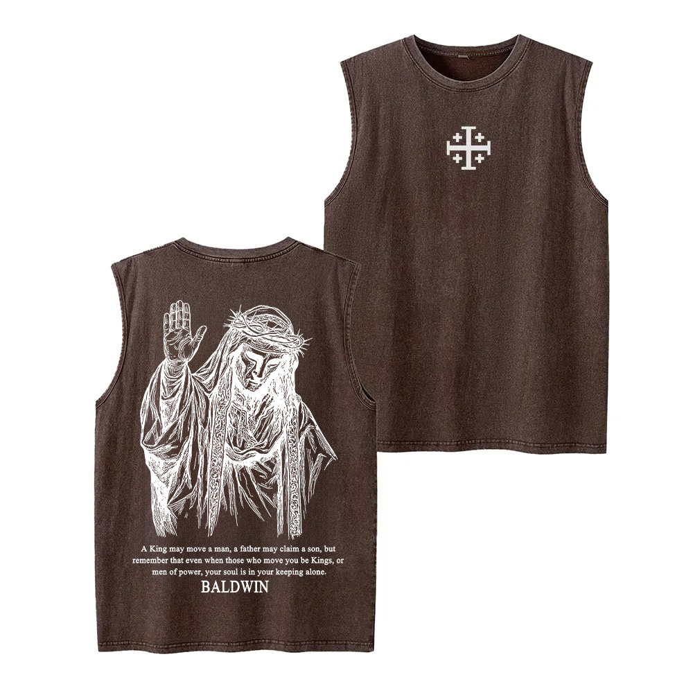 Baldwin IV never gave in to illness King of Jerusalem Unisex Washed Tank Top
