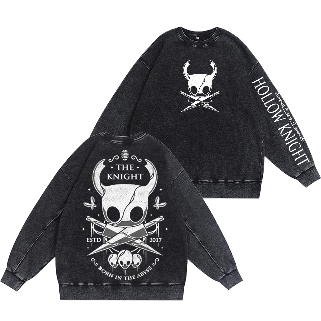 Hollowknight Unisex Washed Crewneck Sweatshirt