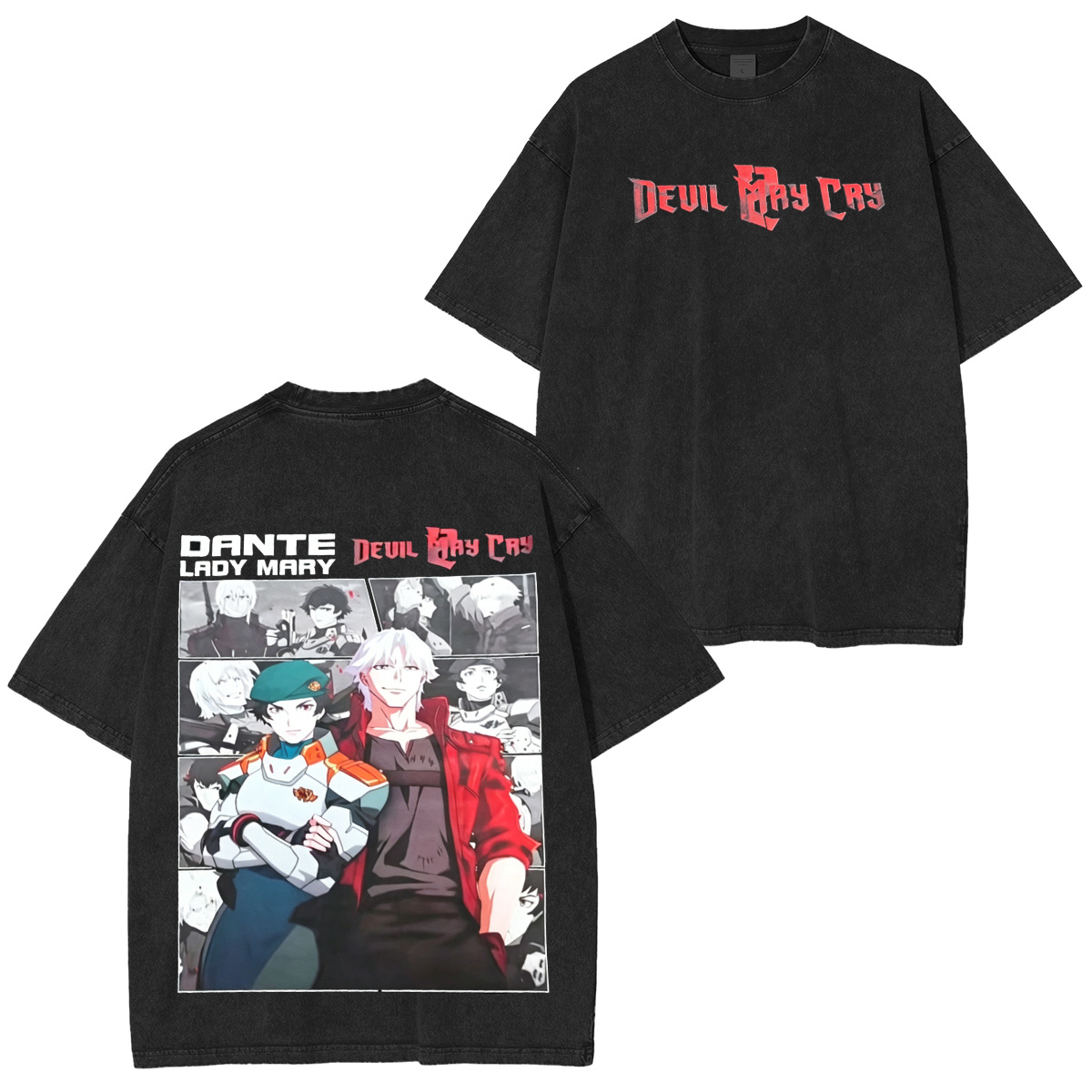 Dante and Lady on Devil May Cry 2 Washed T-shirt/Crewneck/Hoodie