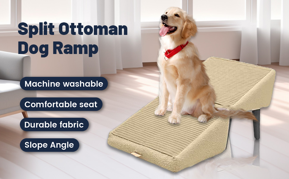 Split ottoman Dog Ramp