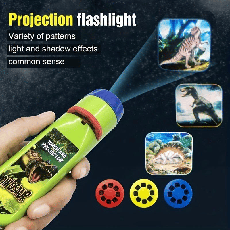 🦖 Dinosaur Projector Flashlight, Portable Dinosaur Projector Flashlight, Night Light Technology Toy For Christmas Gift