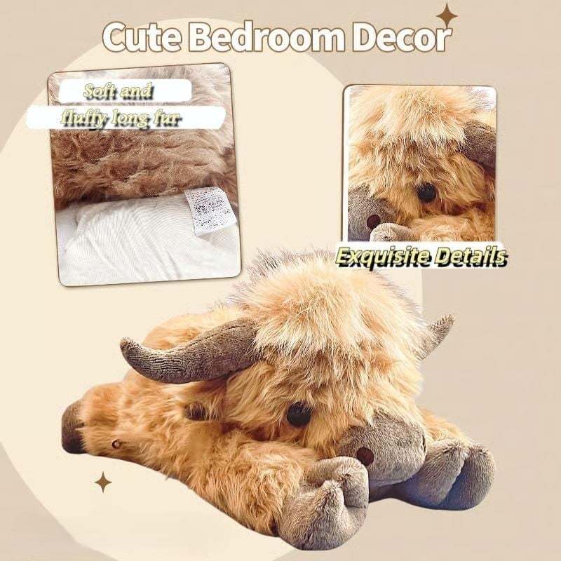 Summer Special Offer🔥Up To 49% Off-🎁Cute Cartoon Highland Cow Cuddly Toy