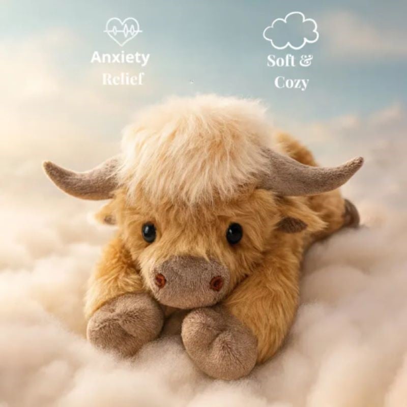 Summer Special Offer🔥Up To 49% Off-🎁Cute Cartoon Highland Cow Cuddly Toy