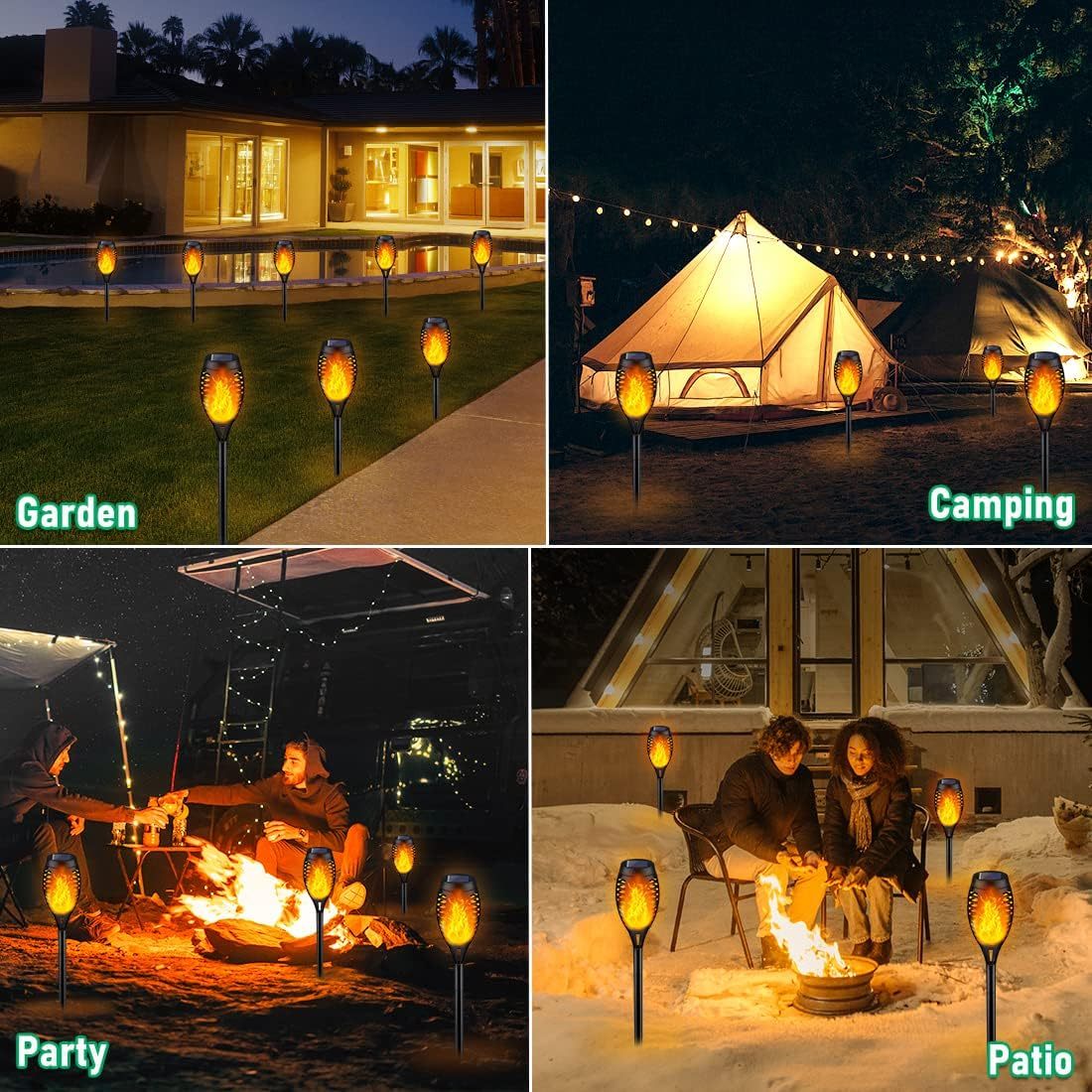 🏆 30K+ SOLD! 🔥🌿 Flickering Flames Solar Torch Lights – Magical Outdoor Glow, Year-Round Waterproof Décor & Effortless Elegance ✨