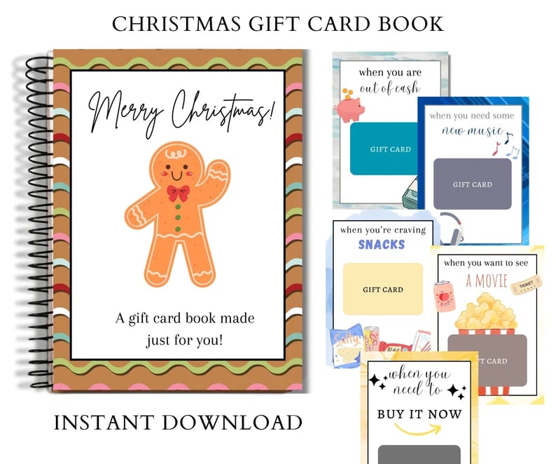 🎄📚Christmas Gift Card Book - 🎁Surprises On Every Page(♻️Free PDF Included!)
