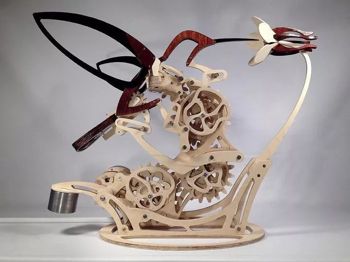 3D wooden mechanical hummingbird 🐦 + wooden mechanical turtle 🐢 2 free shipping