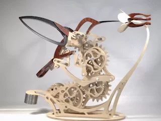 3D wooden mechanical hummingbird 🐦 + wooden mechanical turtle 🐢 2 free shipping