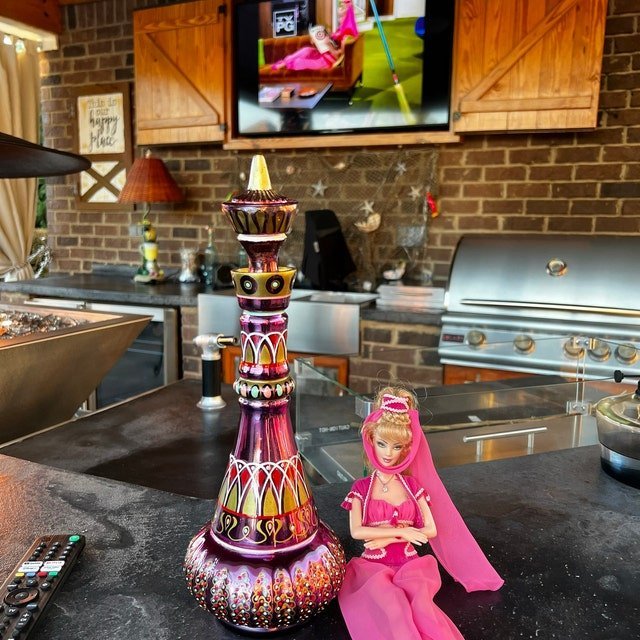 I Dream of Jeannie Bottle From Mario AC Della Casa Second Season Glass MIRRORED 57th Anniversary Bottle Special Edition