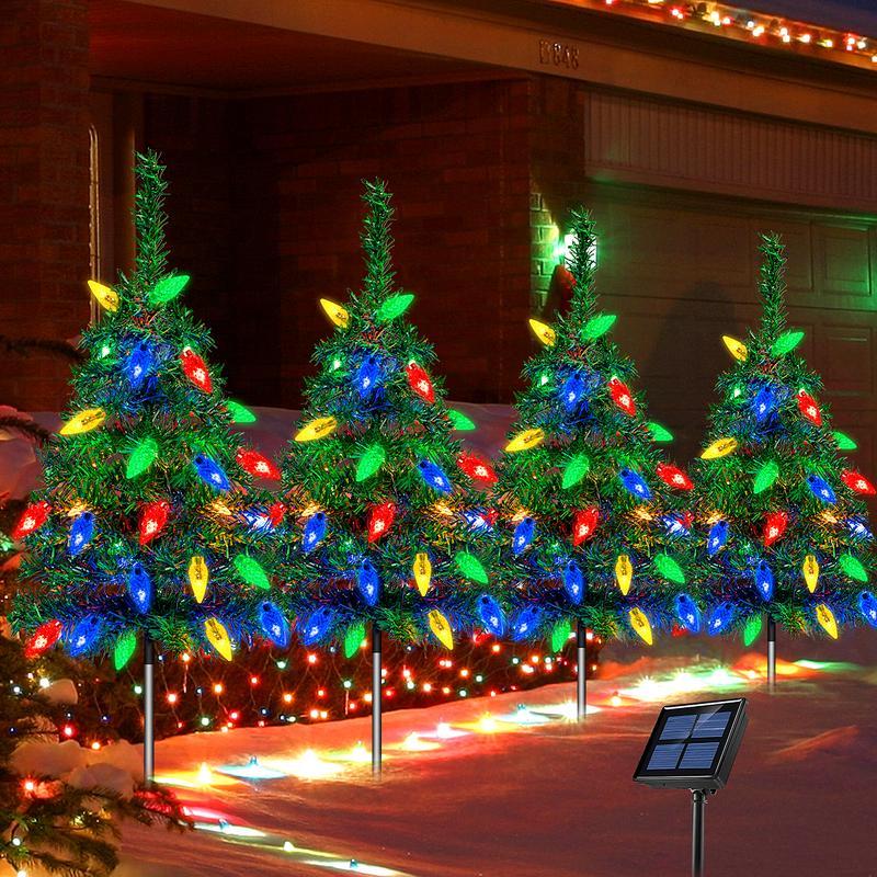 🔥LAST DAY 50% OFF -🎄Festive Outdoor Solar Christmas Tree Decorations