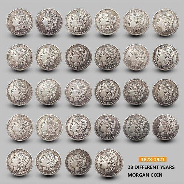 🔥Last day limited time discount🔥 The Complete Collection of Morgan Silver Dollars 【1878-1904and1921】28PC