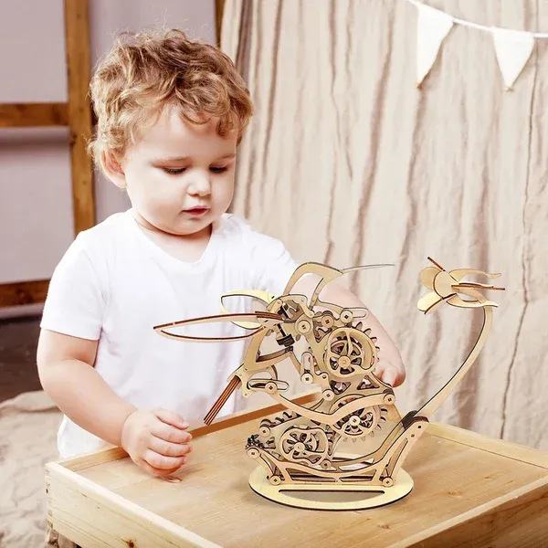 3D wooden mechanical hummingbird 🐦 + wooden mechanical turtle 🐢 2 free shipping