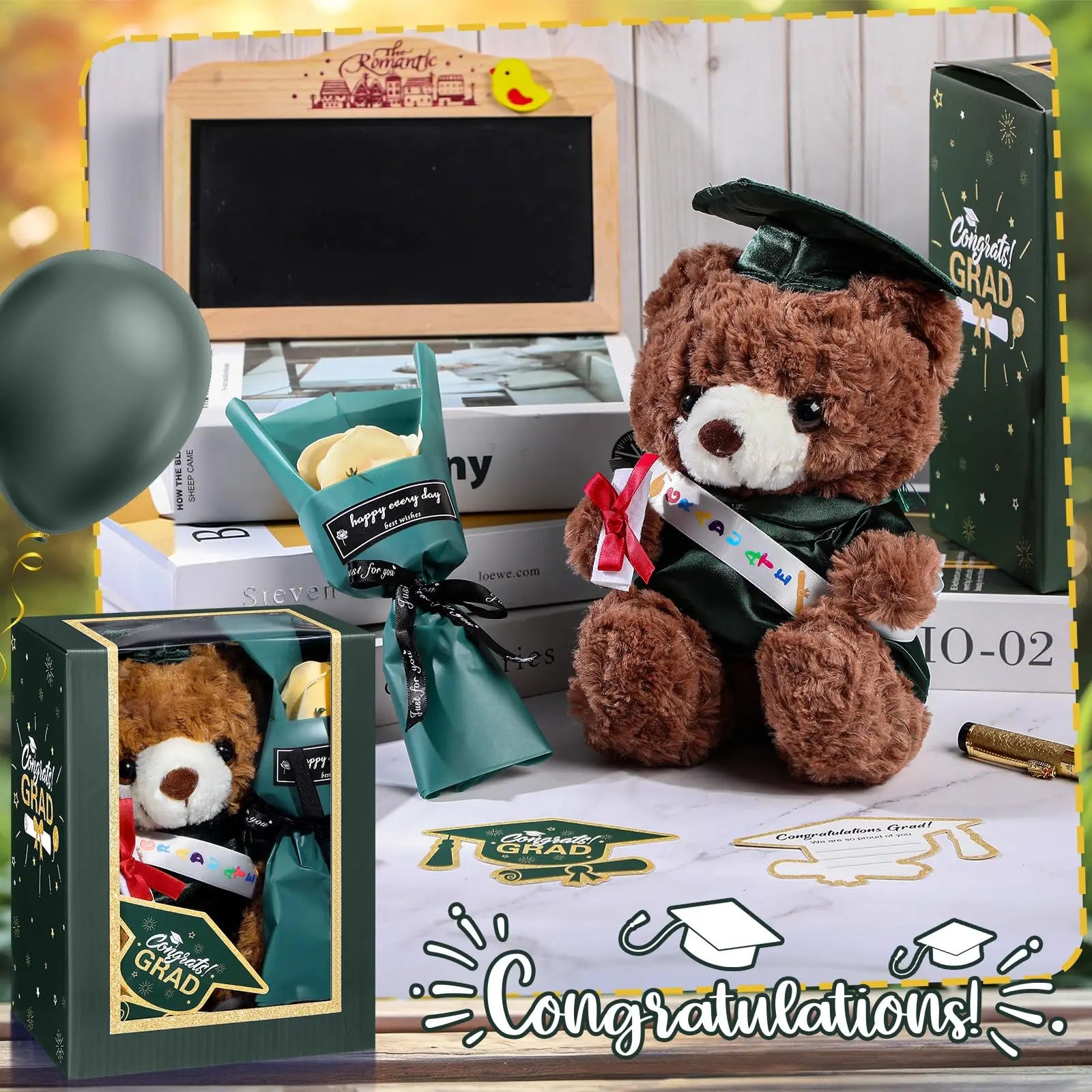 Class of 2026 Graduation PhD Bear Gift Set For Daughter Son Friend Grad Keepsake