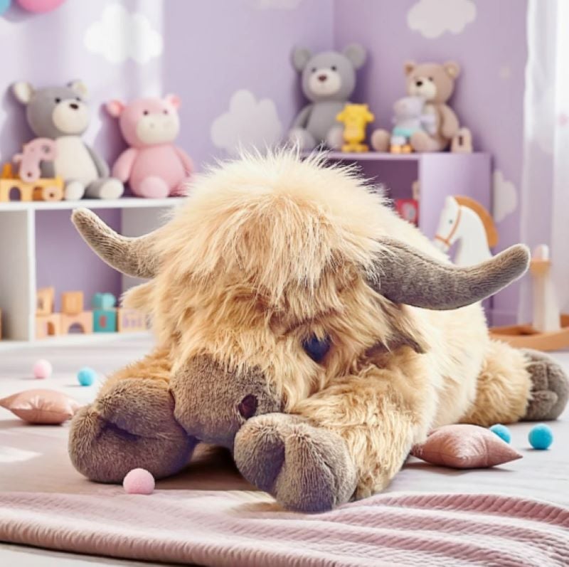 Summer Special Offer🔥Up To 49% Off-🎁Cute Cartoon Highland Cow Cuddly Toy