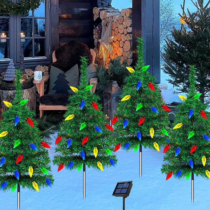 🔥LAST DAY 50% OFF -🎄Festive Outdoor Solar Christmas Tree Decorations