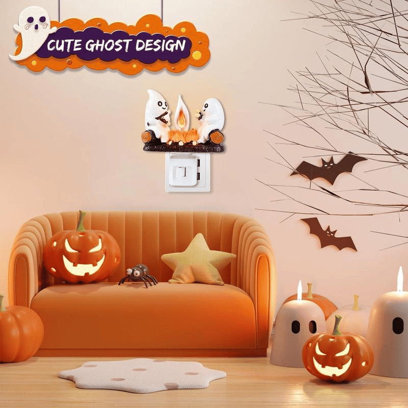 🎃Flash Sale 10K+ SOLD ✨ 2025 Ghost Campfire Flickering Nightlight👻