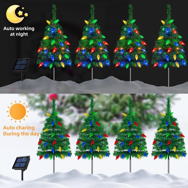 🔥LAST DAY 50% OFF -🎄Festive Outdoor Solar Christmas Tree Decorations
