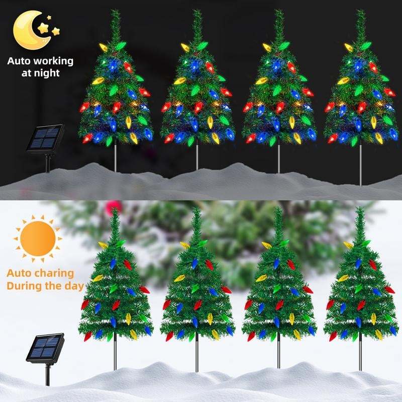 🔥LAST DAY 50% OFF -🎄Festive Outdoor Solar Christmas Tree Decorations