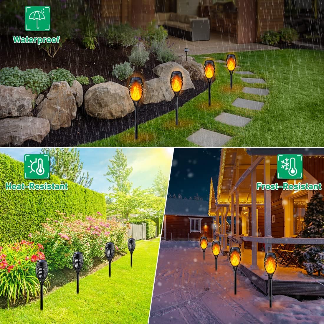 🏆 30K+ SOLD! 🔥🌿 Flickering Flames Solar Torch Lights – Magical Outdoor Glow, Year-Round Waterproof Décor & Effortless Elegance ✨