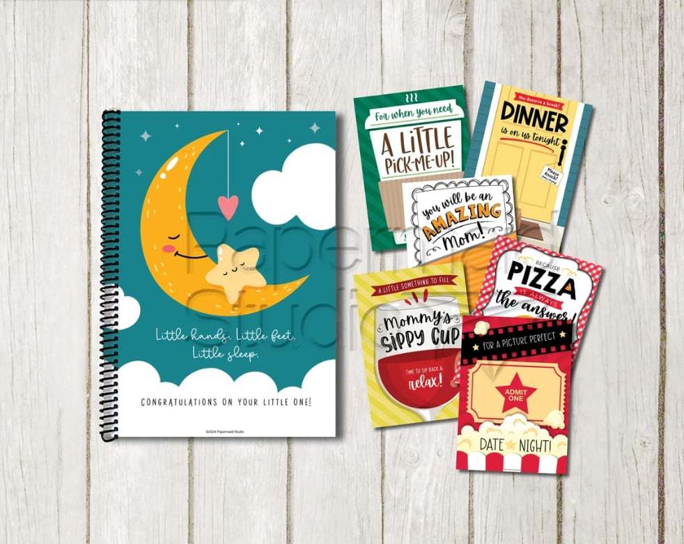 👩‍🍼📘Baby Shower Gift Card Book 🎀New Mom Gift📚Hardcover & Durability Line (♻️Free PDF Included!)