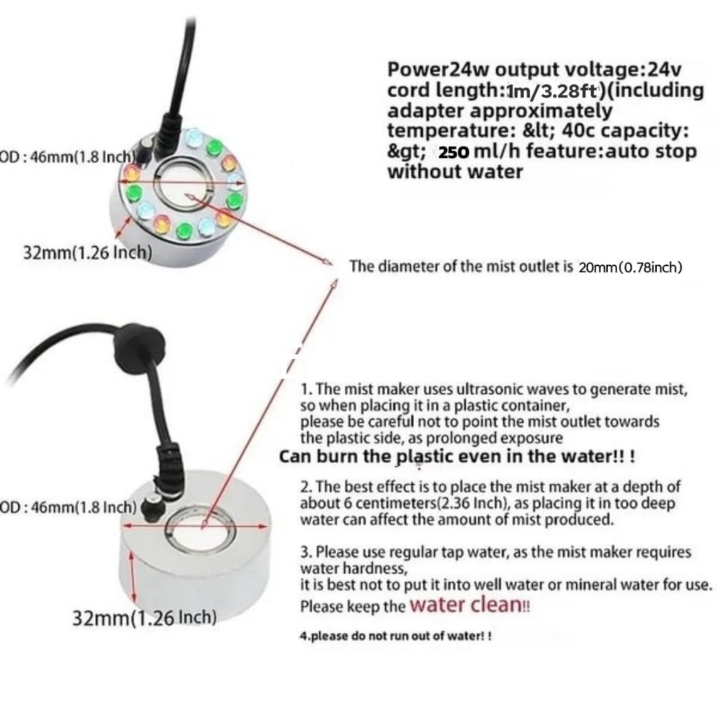 🎃Early Halloween Promotion🔥Mist Maker Ultrasonic Fogger – Indoor/outdoor Landscaping & Halloween Decoration