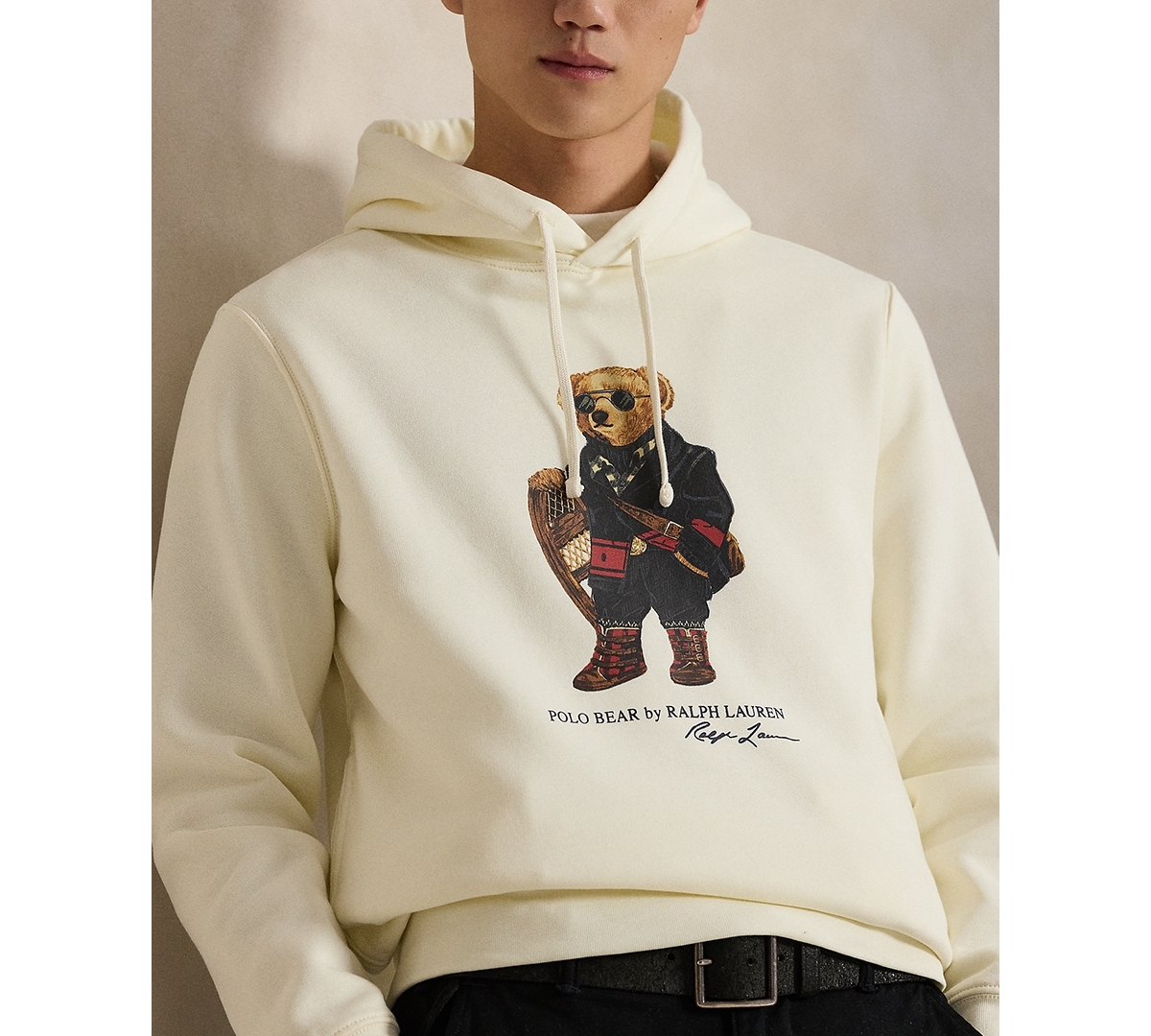 Men's Bear Long-Sleeve Fleece Hoodie