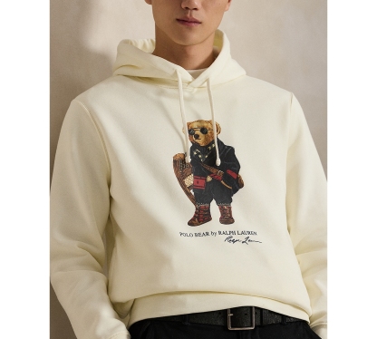 Men's Bear Long-Sleeve Fleece Hoodie