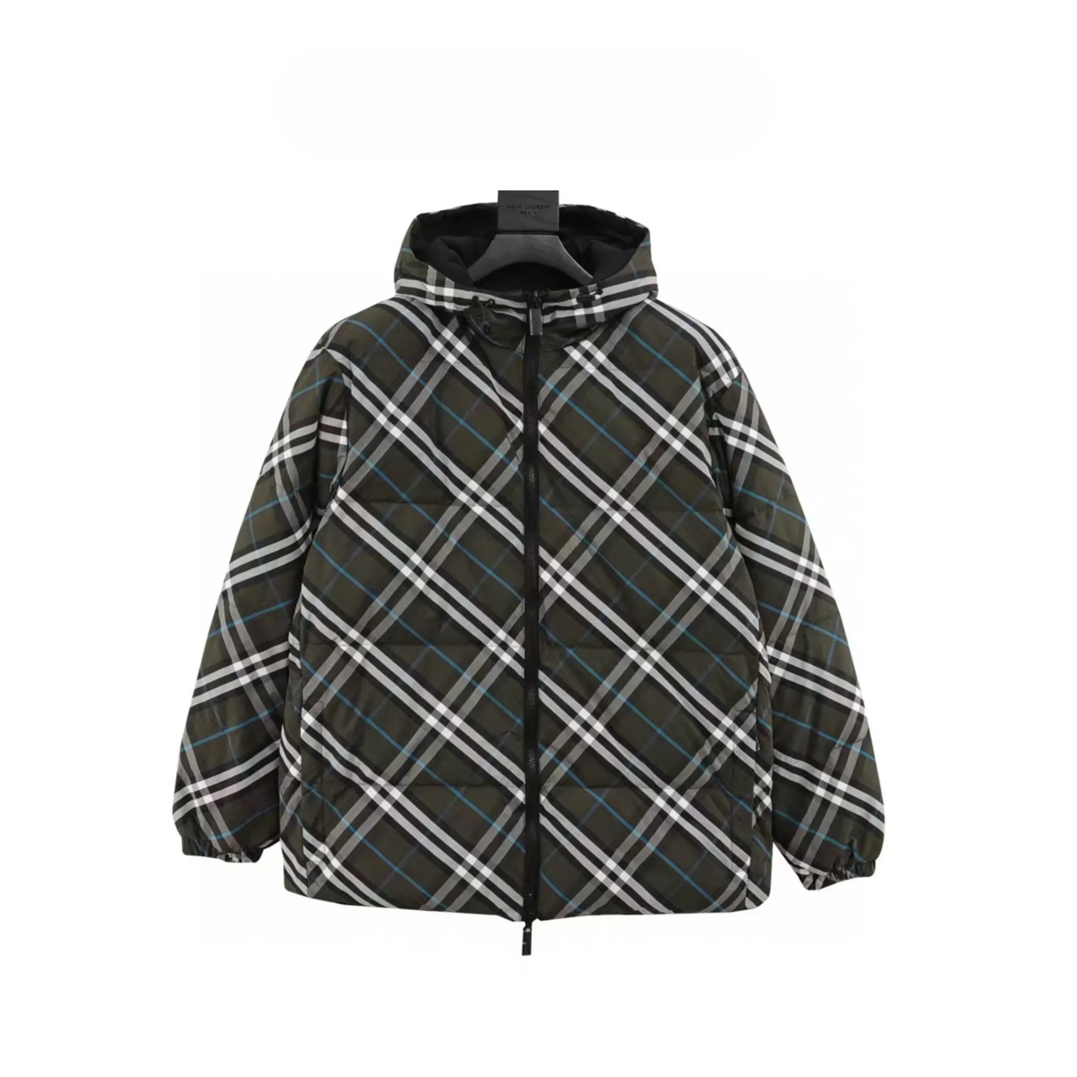 Double-sided checkered pattern Puffer Jacket