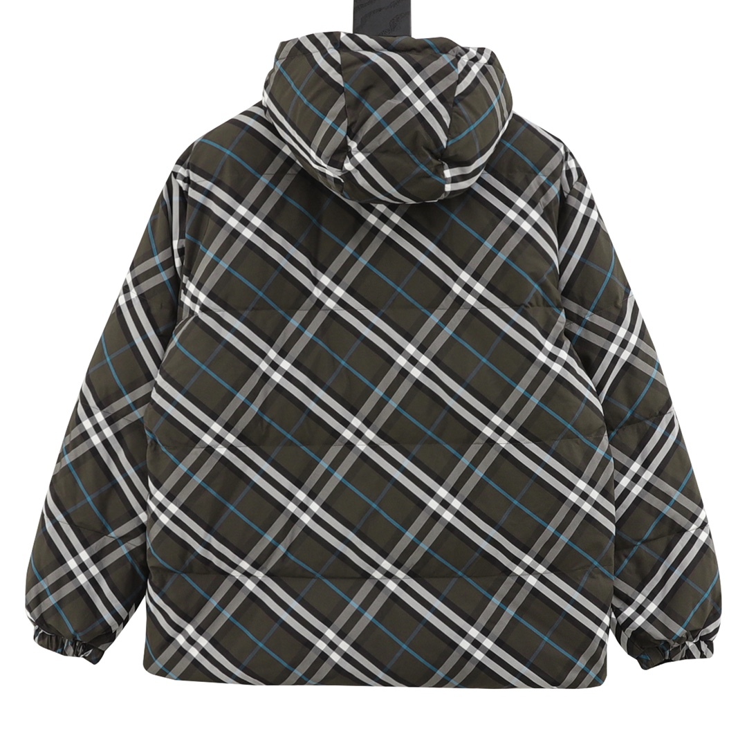 Double-sided checkered pattern Puffer Jacket