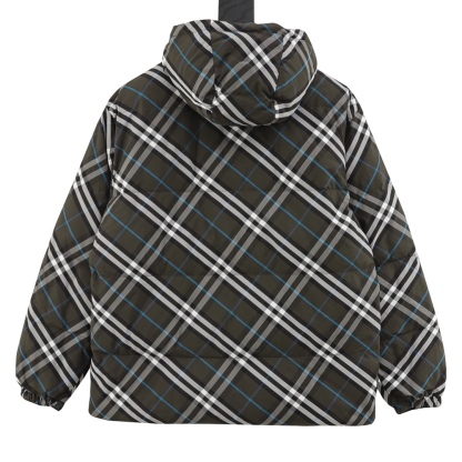 Double-sided checkered pattern Puffer Jacket