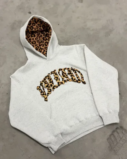 Leopard print hoodie/pant