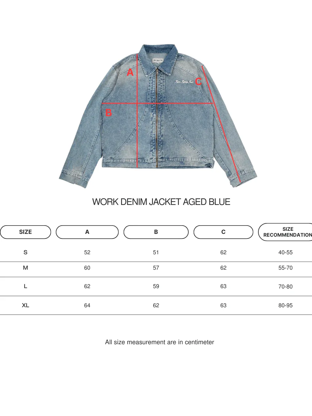 Work Jacket Denim - Aged Blue