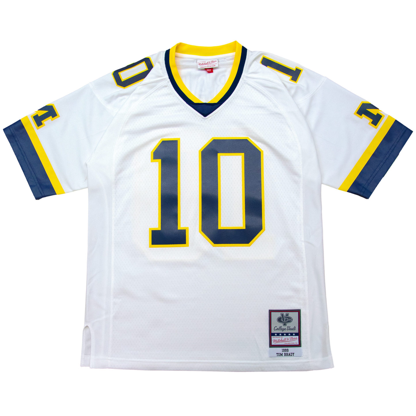 Mitchell & Ness – NCAA White Jersey – Michigan Wolverines – Tom Brady – 1999